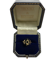Antique Onyx Signet Ring 9ct Gold Victorian Onyx Ring with Letter Q - Size Q 1/2