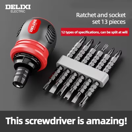 Stubby ratchet screwdriver