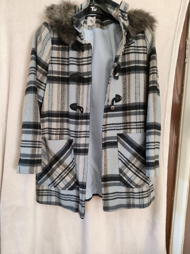Women overcoat with fur hood - women's,