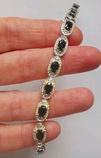 Sterling Silver Sapphire And Topaz Bracelet R5M