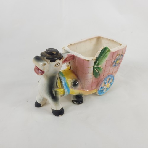 Vintage ceramic donkey - vintage,