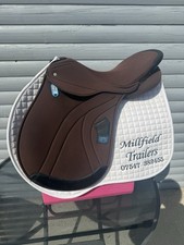 17.5 Inch And 16.5 Black And Brown Thorowgood Saddle