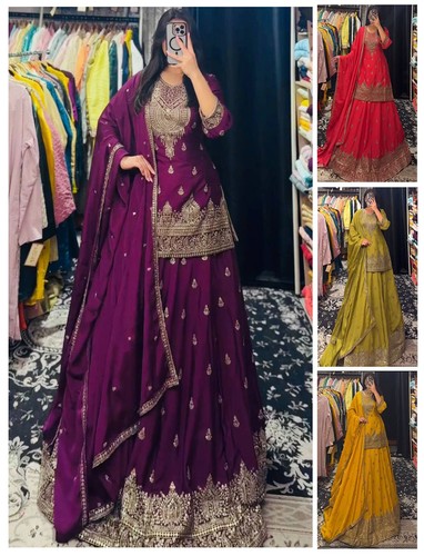 Long kurti lengha choli purple - long,
