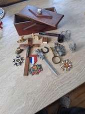 Vintage Curios and Collectables Job Lot Religious Crosses  Medals Etc