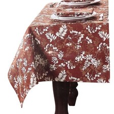 AUTUMN FOLIAGE OBLONG/OVAL TABLECLOTH 60" X 84 " SEATS 6-8 NEW WITH TAG