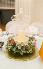 Wedding Table White/Cream Birdcage Centrepiece