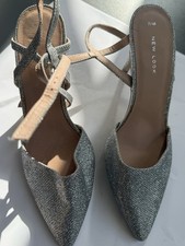 Sparkly Silver Heels New Look