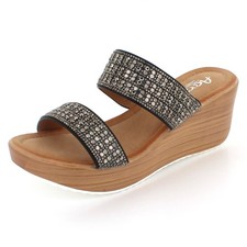 Women Glitter Wedge Heel