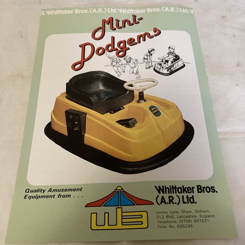 Mini dodgems advert flyer - dodgems,