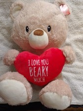 Clinton's Bear Red Heart ‘I love you beary much’ NWT 13” High