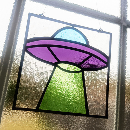 Ufo stained glass - stained,