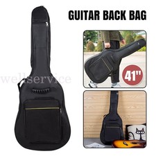 FULL SIZE PADDED PROTECTIVE CLASSICAL ACOUSTIC GUITAR BACK BAG CARRY CASE BLACK