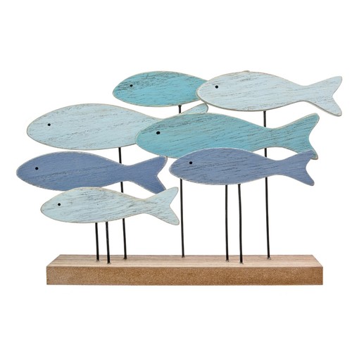 Wooden shoal fish - shoal, of