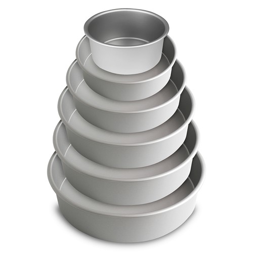 Cake tins round inch deep - 3,