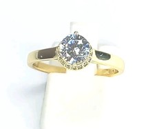9ct Gold Plated solitaire ring