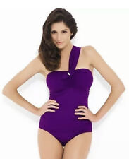 Panache SW0630 Swimwear Sophia one Shoulder Swimsuit  swim Costume Purple 34D