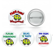 Fun Ambulance Pin-Back Button