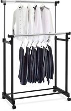  Garment Shelf Rack Open Wadrobe Clothing Rail Rod Hanging Bar Stand