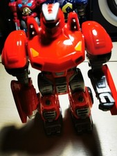 Electronic Walking red  Super  Robot  With  Lights 6" Tall