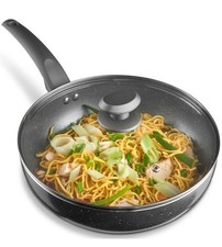 VonShef Non-Stick Wok w/Glass