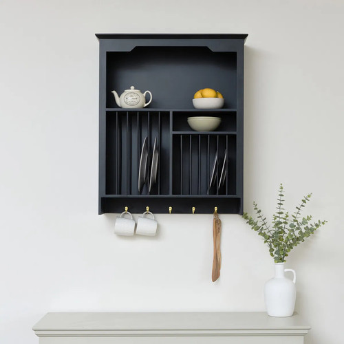 Black wall mounted - wall, plate