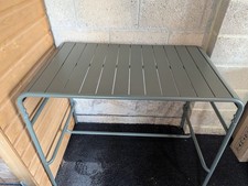 Patio Table 4-seater metal bar garden table Khaki Green - Sweeek brand