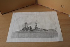 HMS REPULSE - ROYAL  NAVY BATTLECRUISER  -  PRINT -  DAVE WHITFIELD