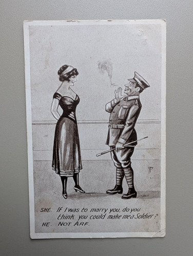 Old postcard ww1 artist comic - old,