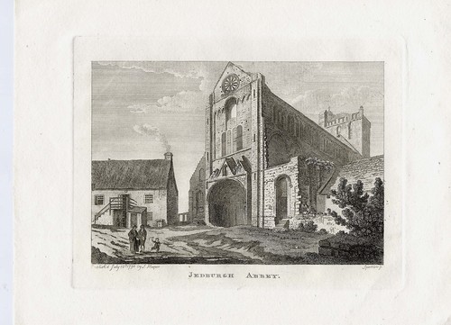 1790 antique print jedburgh - 1790, print: