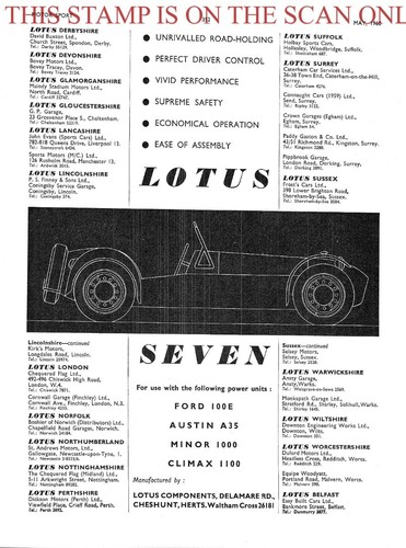 Lotus seven sports car - lotus,