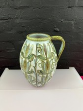 Bourne Denby Signed Glyn Colledge Leaves Handled Jug / Vase Large 12" 3.373kg