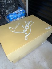 Christian Louboutin Shoe Box with Lid – Gold Paris Designer Storage