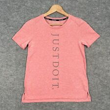 Nike Top Womens Extra Small Pink Salmon Miler Reflective Running Gym T Shirt 