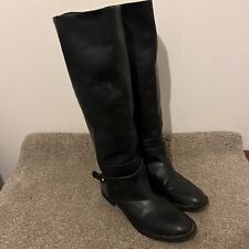 ZARA BASIC COLLECTION UK Size 7 (EU 41) Womens Grey Leather Knee High Boots