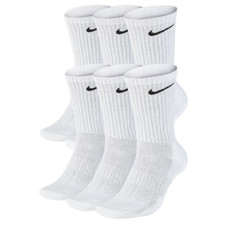 Nike Everyday Dri-Fit 6 Pairs Mens Womens Crew Socks Cushioned Gym Sports Socks