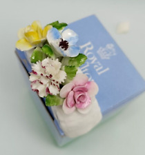 ROYAL DOULTON FINE BONE CHINA FLOWER POSY BOWL BRIDGE. BOXED. VINTAGE. M111