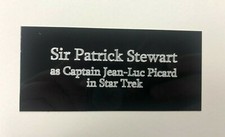 Patrick Stewart - 130x70mm Engraved Plaque for Signed Star Trek Memorabilia