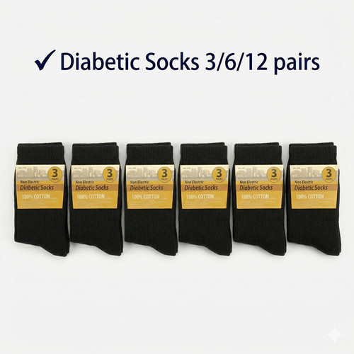 Mens diabetic socks loose top - mens,