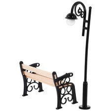  Mini Bench Lamp Post Garden