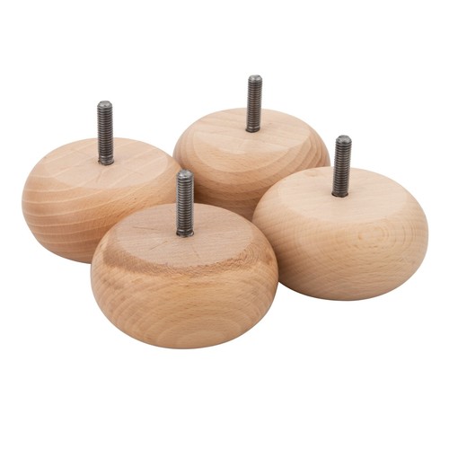 Wooden natural colour bun - wooden,