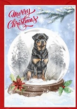 Rottweiler Dog Christmas Card