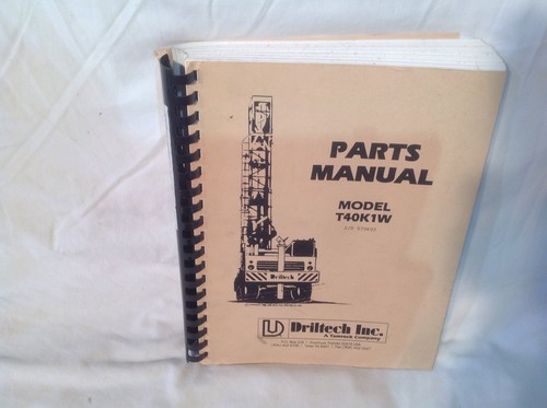 Driltech d40k parts manual - 1w,