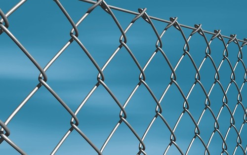 Galvanised chain link fencing - galvanised,