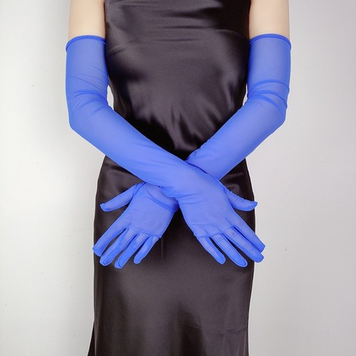 Stretch mesh transparent - transparent, long