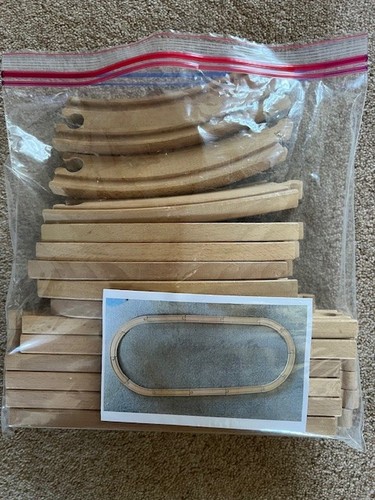 Wooden train track - track,