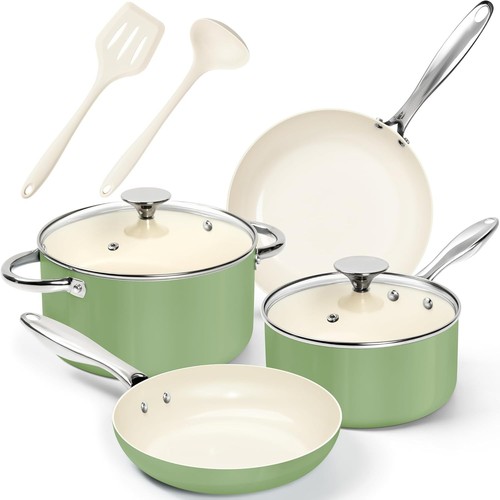Ceramic pots and pans set - pots,