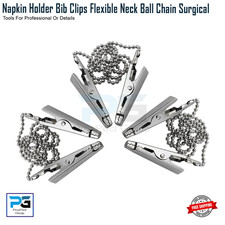 Napkin Holder With Titanium Coated Chain, Flexible Ball & Adjustable Lock 3PCS