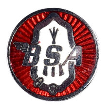 Vintage Old BSA Motorbike Motorcycles Bikers Enamel Brooch Badge