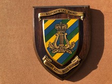 QUEENS ROYAL IRISH HUSSARS Regimental Band vintage 1970s wooden plaque