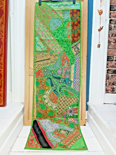 Handmade patchwork sari - patchwork, wall